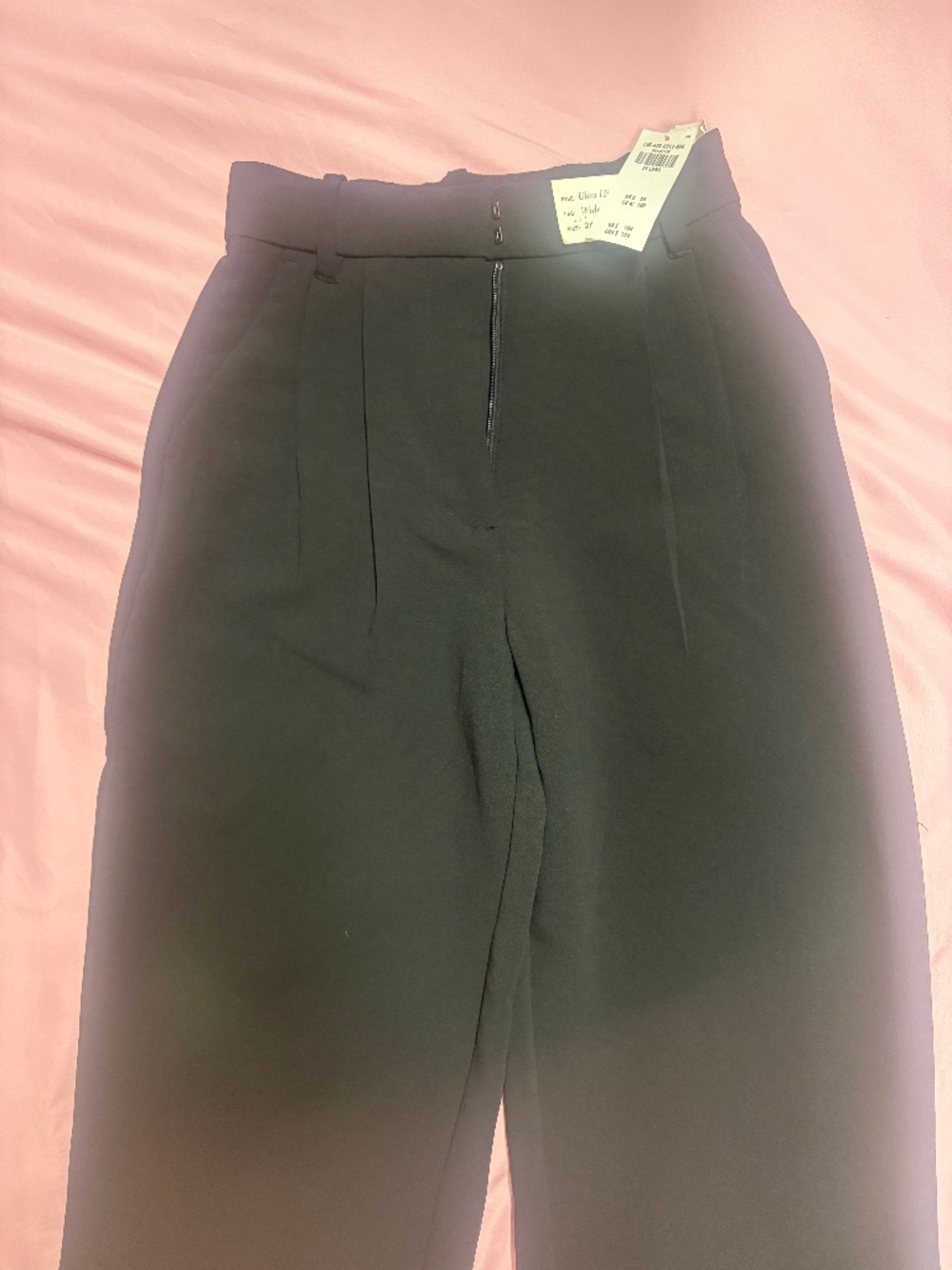Abercrombie Ultra High Rise Wide Leg Pants Black 24 Long NWT